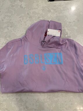Baseball Lifestyle 101 Short Sleeve Hoodie- Adult Large NWT